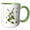 Green/White, variant on 3drose, Peppermint Herb Kitchen Art - Herbal Medicinal Plants Botanical Print, 15oz Mug