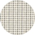 thumbnail image 3 of Barbool Classic Neutral Color Plaid Fitted Round Table Cover, 52 Inch, Water Resistant, Elastic Edged, For Dining Table, Weddings, Brunches, Buffets, Parties, Picnics, Outdoor Patio Table, 3 of 8