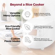 Cuckoo Rice Cooker & Warmer 12 Cup Smart Fuzzy Logic Nonstick Inner Pot White (CR-0633F)