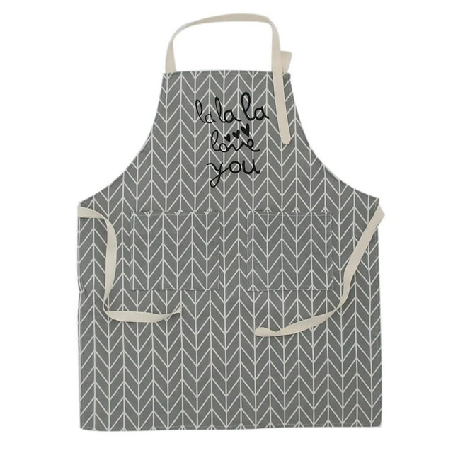 Cocina Unisex para Cocinar en hogar Delantal para Hornear con Gran Bolsillo de Almacenamiento Gris