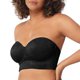 thumbnail image 2 of Sujetador sin tirantes HSIA negro para mujer, busto grande, talla grande, 2 of 6