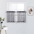 thumbnail image 5 of 2 Piece Linen Textured Window Treatment Tiers/Curtains panels Drapes Set, 5 of 9