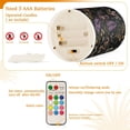 thumbnail image 5 of Yayeee Flameless Candles with Remote Flickering Battery Operated Multi Color Changing, Purple Floral Pattern, 5 of 7