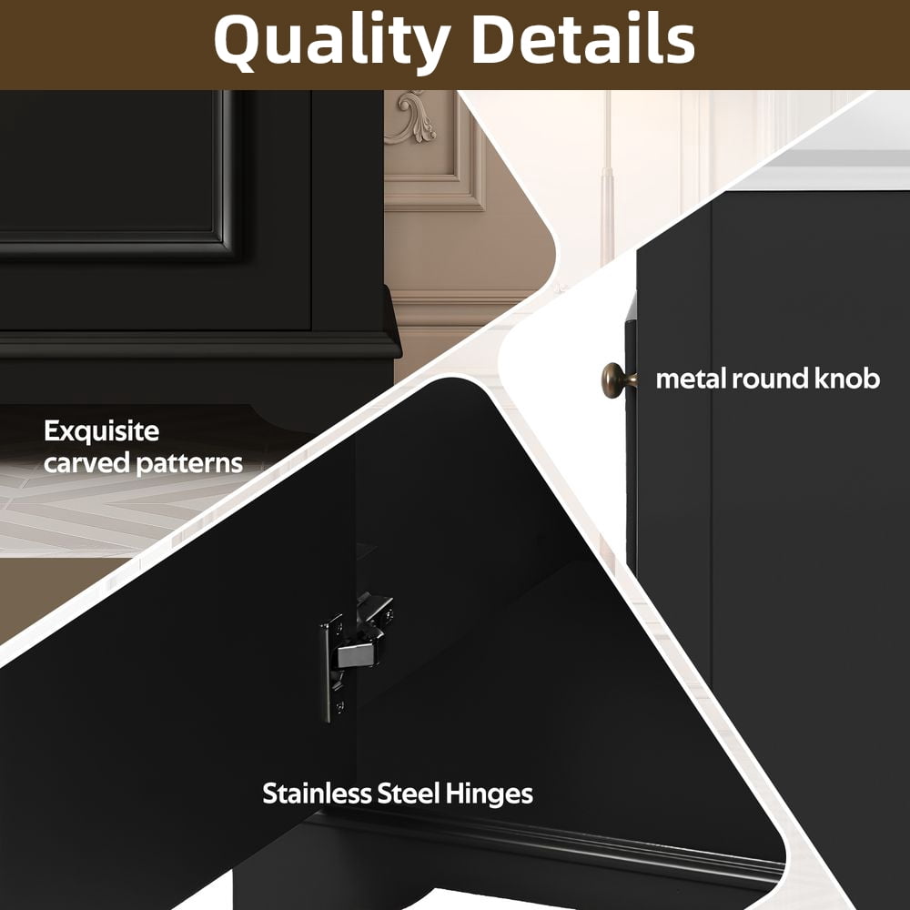 WGYPRIME 20" Bathroom Vanity with Sink, Freetanding Bathroom Cabinet with Soft Closing Door and Adjustable shelf, Modern Style Bathroom Vanity