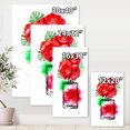 thumbnail image 4 of Designart ' Perfume Chanel Five With Red Flowers ' Modern Canvas Wall Art Print, 4 of 4