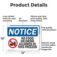 thumbnail image 2 of (2 Pack) No Food Or Drink Allowed In OSHA Notice Sign 14 Inch X 10 Inch Indoor / Outdoor Rust-Free Aluminum Metal Signs for Workplace, Workshop, and Construction Site, Made in the USA, 2 of 8