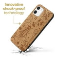 thumbnail image 3 of Case Yard Wooden Case Outside Soft TPU Silicone, Slim Fit Shockproof Wood Protective Phone Cover for Girls Boys Men and Women, Supports Wireless Charging Outer Space Design case for iPhone-12-Mini, 3 of 7