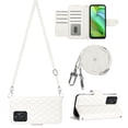 thumbnail image 2 of for Moto G Power 2023 Wallet Case RFID Blocking Card Slots Holder with Shoulder&Crossbody Strap, Magnetic Folio Kickstand Handbag Flip Phone Cover for Motorola Moto G Power 2023, White, 2 of 8