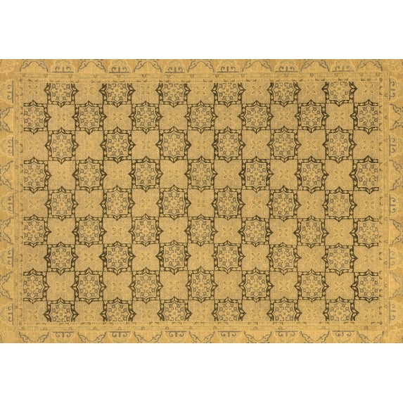 Ahgly Company Indoor Rectangle Abstract Brown Modern Area Rugs, 8' x 12'