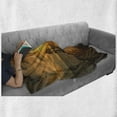 thumbnail image 6 of Beach Soft Flannel Fleece Blanket, Wooden Dock Serene Bangkok Bay Morning Sunshine and Ocean Picture Print, Cozy Plush for Indoor and Outdoor Use, 50" x 70", Dark Blue Yellow Brown, by Ambesonne, 6 of 6