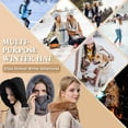 thumbnail image 7 of Women’s Knitted Beanie Hat with Face Cover - 3 in 1 Winter Balaclava with Mask Scarf Ear Muffs Pompom Fleece Lined Snow Caps, 7 of 7