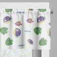thumbnail image 3 of Ambesonne Cartoon Valance Pack of 2, Fish Colorful, 54"X18", White Multicolor, 3 of 5