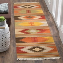 SAFAVIEH Kilim Deemer Southwestern Wool Runner Rug, Red/Multi, 2'3" x 14'