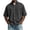Black, variant on Men's Loose Fit Short Sleeve Shirt, Raglan Sleeve Button-Down Casual Top, Washed Chambray Style Summer Shirt Black XXL(XXL)