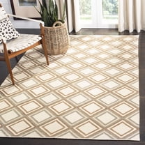 Safavieh Dhurries Jarrod Geometric Wool Area Rug, Ivory/Multi, 5' x 8'