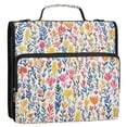 thumbnail image 5 of FORMRS Zipper Binder with Shoulder Strap 2-inch Ring 500 Sheet Capacity File Bag, Yellow Wildflower Pattern, 5 of 5