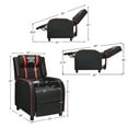 thumbnail image 4 of Resenkos Recliner Chair, Reclining Chair,Lounge Chair,Massage Racing Gaming Single Recliner Chair-Red, 4 of 11