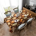 thumbnail image 3 of Fall Pumpkins Tablecloth Waterproof Stainproof Tablecloths,Thanksgiving Autumn Maple Leaves Harvest Farmhouse Brown Wipeable Table Cloth Wrinkle-Free for Holiday Dining/Party/Wedding Decorations,60x84, 3 of 6