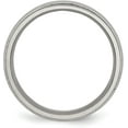thumbnail image 3 of Chisel Titanium Polished 6.2mm Grooved and Beaded Edge Band - Ring Size 7.0, 3 of 8