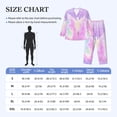 thumbnail image 4 of Naloa Purple Sparkling Butterfly Men’s Pajamas Set - Long Sleeve Button Down Sleep Shirt and Pajama Bottoms Sleepwear Set-XX-Large, 4 of 7