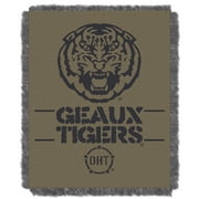 LSU Tigers OHT "Rank" Woven Jacquard Throw Blanket, 46" x 60"
