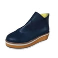thumbnail image 1 of Kcodviy Bottes à Lacets à Talon à Fermeture Éclair pour Femmes à la Cheville pour Femmes à Talon Compensé Taille Latérale Unies Bottes pour Femmes Bottes en Cuir Grande Couleur Plateforme Bottes Habillées pour Femmes Bottes pour Femmes, 1 of 5