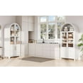 thumbnail image 4 of LUMAMIN Arched Pantry Cabinet, 71" Farmhouse Kitchen Pantry Storage Cabinet with Door Shelves, Adjustable Shelves, Hidden Drawer & Glass Door, White, 4 of 10