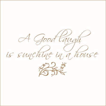 A Good Laugh is Sunshine in a House Vinyl Quote - Large - Gold