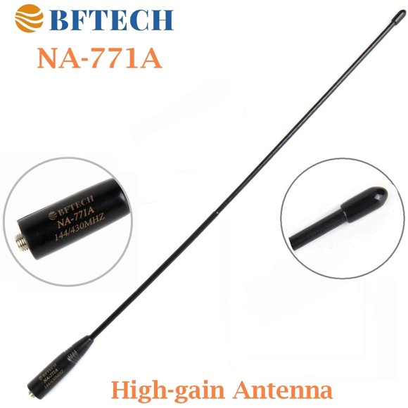 BFTECH NA-771 A 15.6-Inch Dual Band Antenna (144/430Mhz) SMA Female High gain Handheld Antenna
