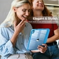 thumbnail image 6 of Compatible with iPad (A16) 11th Generation Case 11 Inch 2025, for iPad 10th Generation Case 10.9 Inch 2022 with Pencil Holder, Trifold Stand Protective Clear Back Shell, Auto Wake/Sleep, Blue, 6 of 17