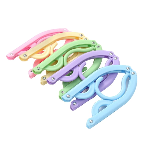 BESTONZON 10PCS Portable Folding Clothes Hangers Travel Accessories Foldable Clothes Drying Rack for Travel Business Trip