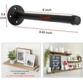 thumbnail image 3 of Industrial Pipe Shelf Brackets 10 Pack Wall Mount DIY Shelving Brackets 8 in Pipe Decor Wall Rustic Garment Rack Floating Shelf Bracket, 3 of 6