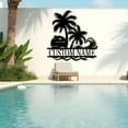 thumbnail image 2 of AOLOA Personalized Beach Metal Signs, Custom Palm Trees Metal Name Sign, Custom Signs Outdoor Metal, Outdoor Metal Family Name Sign, Custom Cabin Sign, Beach House Decor, Coastal Wall Decor(10inches), 2 of 8
