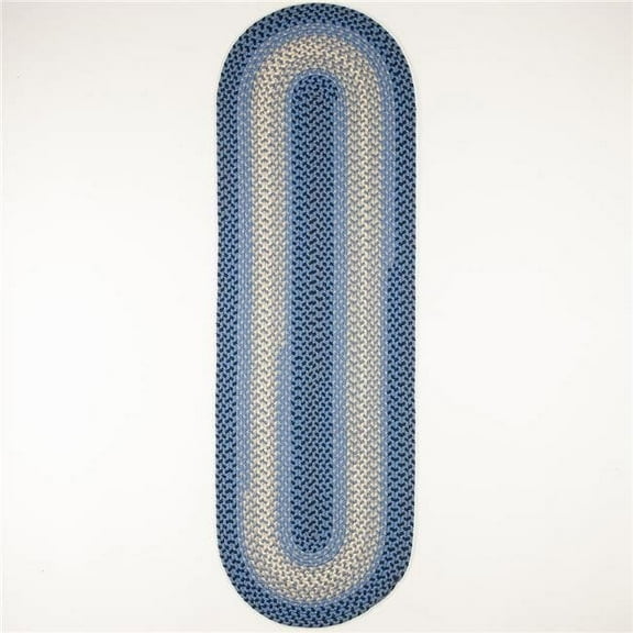 Rhody Rug TR12R024X096 2 x 8 ft. Twin River Runner Rug, Blue & Multi Color