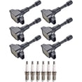 thumbnail image 3 of POLARPRA 6pcs Ignition Coils + 6pcs Iridium Spark Plugs For INFINITI EX37 G37 Q50 Nissan 370Z UF617, 3 of 6
