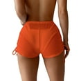 thumbnail image 2 of Liacowi Women Short Pants Casual See Through Drawstring High Waist Loose Shorts, 2 of 3