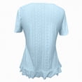 thumbnail image 6 of Kaprioy Women's Ruffle Hem Short Sleeve T-Shirt, Casual Summer Crew Neck Blouses Top, 6 of 6