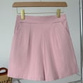 thumbnail image 1 of LOVZFMLL Short de Costume Décontracté pour Femme, Imprimé à la Mode, Couleur Unie, Rose G, 1 of 4