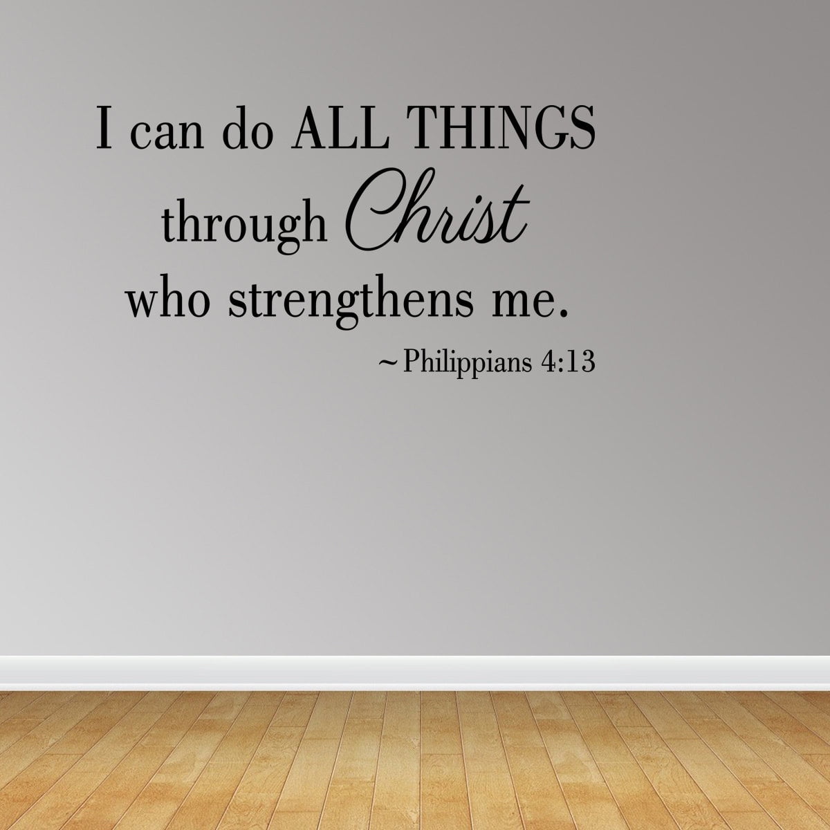 Philippians 4:13 I Can Do All Things Through Christ Vinyl Wall Decal Sticker 