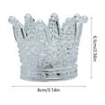 thumbnail image 3 of Aooww Crown Tealight Candle Holders, LED Votive Candle Holders,Clear Glass,IdealHolder for Wedding Centerpieces,Party,Dinner, Christmas Decorations(As Show), 3 of 6