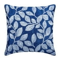 thumbnail image 1 of Royal Blue Pillow Shams, Sequins Leaves Garden Pillow Shams, 24x24 inch (60x60 cm) Pillow Shams, Square Silk Pillow Shams, Pillow Shams, Modern, Floral Pattern - Royal Song, 1 of 3