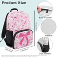 thumbnail image 7 of Yspwyqan Baseball Backpack for Girls 6-8, Pink Bow 17" Lightweight School Backpack with Front Pocket, Adjustable Straps, Cute Print School Bags for Preschool Kindergarten, 7 of 7