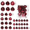 thumbnail image 2 of 36 bolas navideñas decorativas de color vino tinto y dorado de 4, 6 y 8 cm para colgar en el árbol de Navidad para la fiesta de Navidad de 2025, 2 of 5