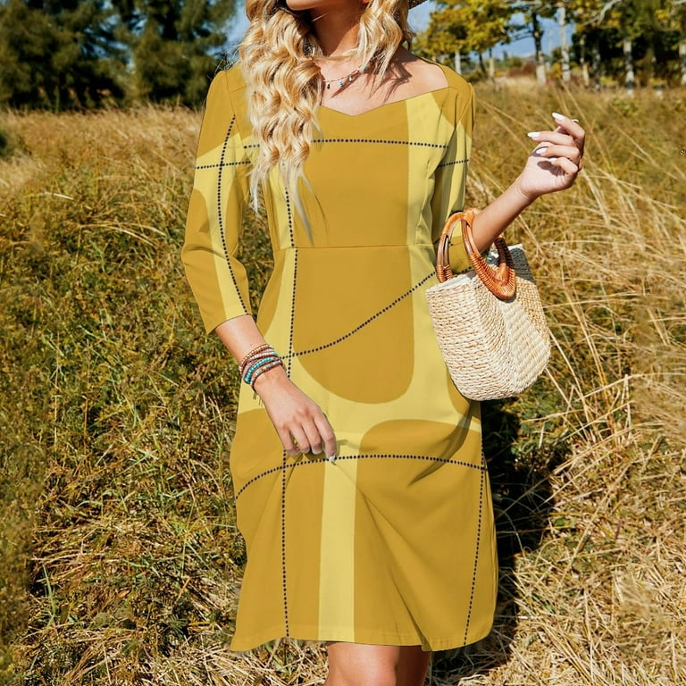 green emerald velvet dress Della Midi Dress - Yellow
