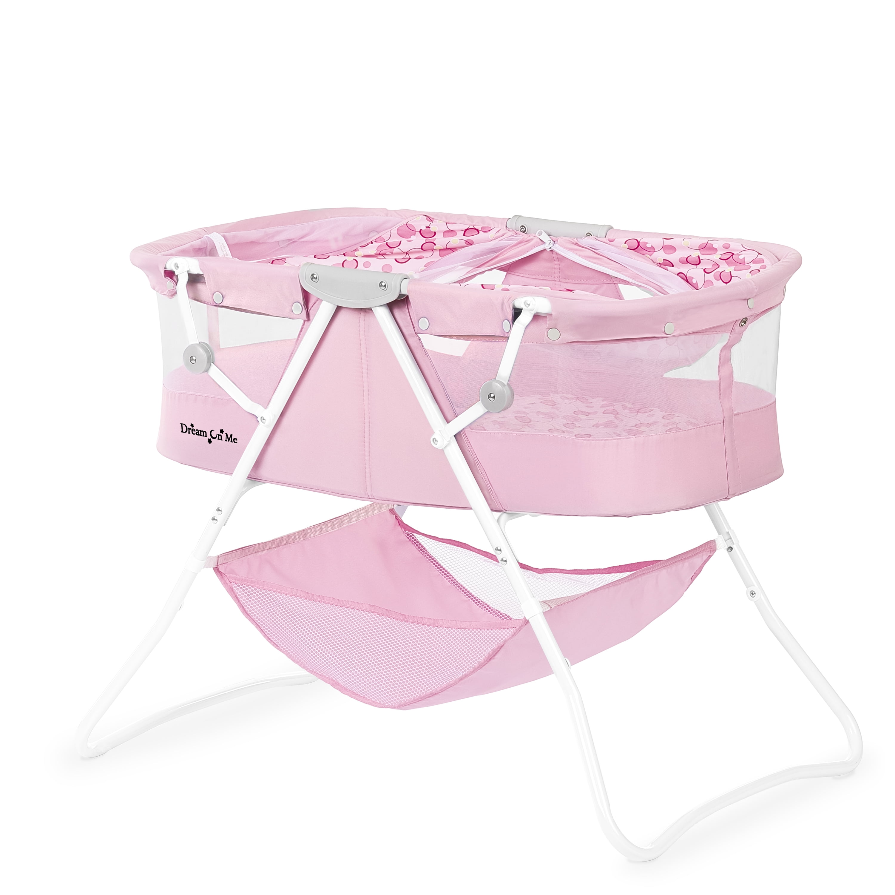 Pink and 2025 grey bassinet