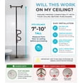 thumbnail image 5 of Stander Wonder Pole Plus, Security Pole and Curve Grab Bar, Bathroom Safety Rail for Elderly, Tension Mounted Floor to Ceiling Safety Assist Handle for Seniors, Supports 300 lbs, Black, 5 of 9