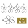 thumbnail image 3 of Uxcell 30Pcs Aleación de Pendientes de Bisel Abierto, Colgante Hueco de Flor del Cielo, Plata Antigua, 3 of 6