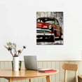 thumbnail image 2 of ONETECH Vintage Rustic Old Car Canvas Wall Art Classic American Car Picture Poster Printed on Canvas Ready to Hang for Home Living Room  Wall Retro Accent Decoration (Red, Total）, 2 of 4