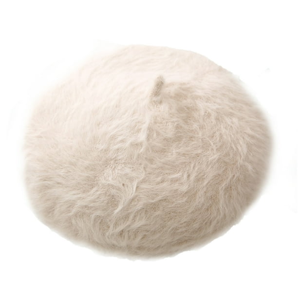 Qarigey Gorros de piel de boina, sombrero clásico de estilo coreano, tocado romántico de otoño, ropa de fiesta, suministros de ropa para mujeres y Sombreros beige Qarigey AP010201-11B
