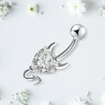 thumbnail image 7 of Valentines Day Gifts for Her Body Chain Devil Heart Belly Button Rings Navel Barbells Stud Body Piercing Gifts Clearance Birthday Gifts for Women, 7 of 7